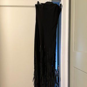 Cult Gaia Size 2 Black Strapless Embellished Anisa Dress
